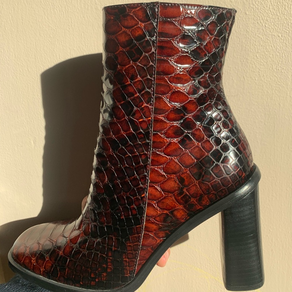 Free People Croc Embossed Bootie NWOT